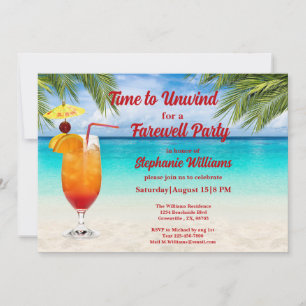 Invitación Fiesta de playa de cócteles de despedida de verano