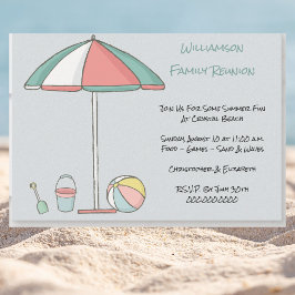 Invitación Fiesta de playa de Reunión Familiar