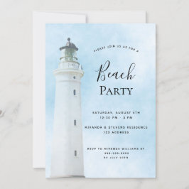 Invitación Fiesta de playa de verano de faro