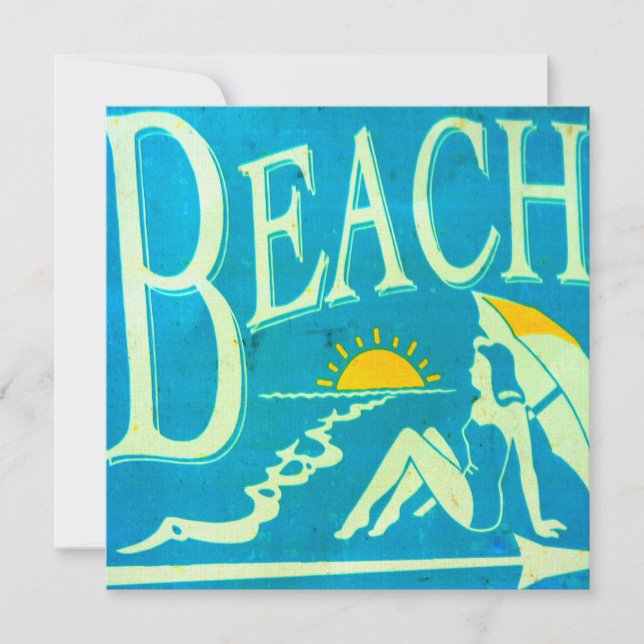 Invitación fiesta de playa invita (Anverso)