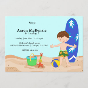 Invitación Fiesta de playa (niño)