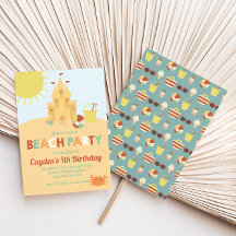 Fiesta de playa Retro Castillo de arena de verano