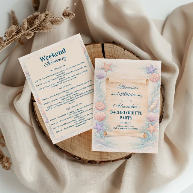 Invitación Fiesta de playa Sirena y Matrimonio (Subido por el creador)