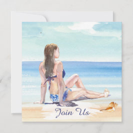 Invitación *~* Fiesta de Playa Tropical AR29 DIY para CUALQUI