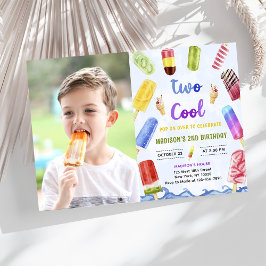 Invitación Fiesta de Popsicle Dos Guay Foto de cumpleaños