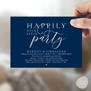Invitación Fiesta de Por Siempre Después Boda Moderna Huida