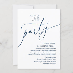 Invitación Fiesta de Por Siempre Felices, Cena de Elopamiento