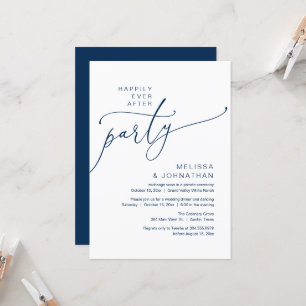 Invitación Fiesta de Por Siempre Felices, Cena de Elopamiento