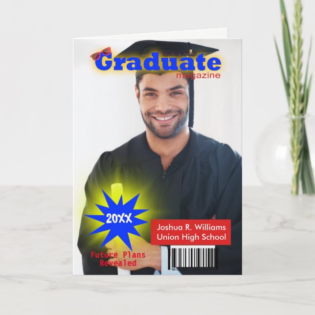 Invitación Fiesta de portada de la revista de graduación (Anverso)