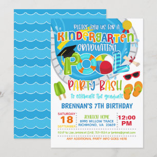 Invitación Fiesta de posgrado de jardines de infancia - Boy W