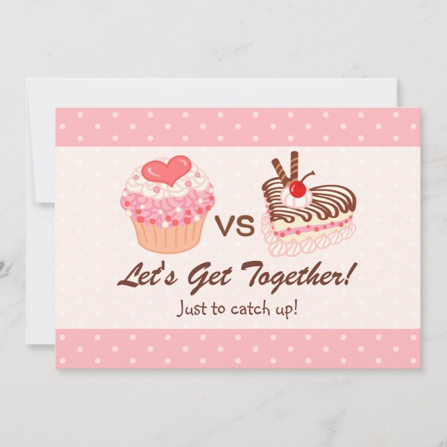 Invitación ¡Fiesta de postre! (Anverso)