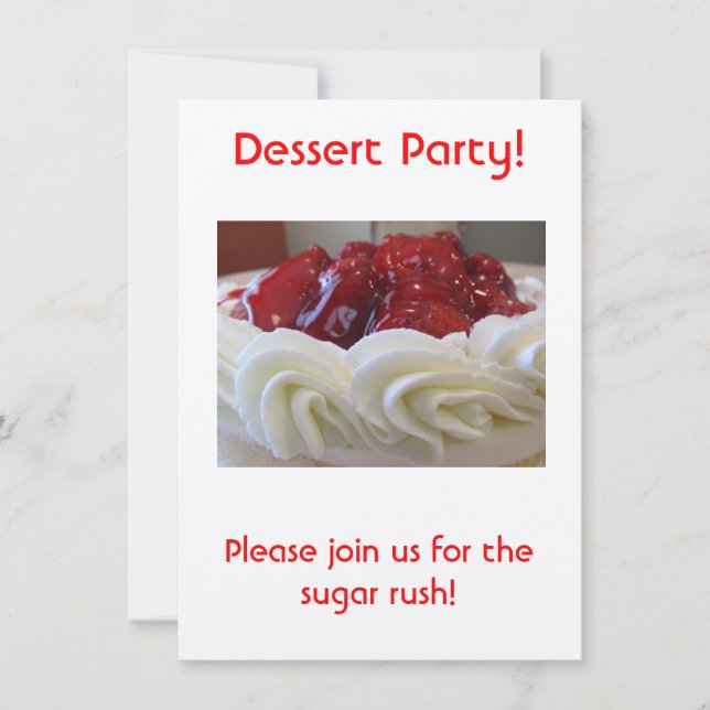 Invitación Fiesta de postre (Anverso)