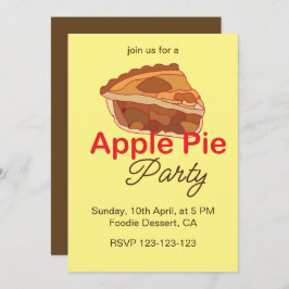 Invitación Fiesta de postre de Apple Pie