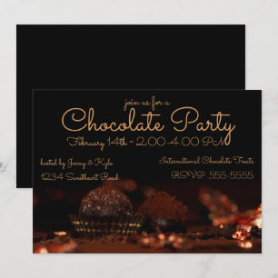 Invitación Fiesta de postre de chocolate
