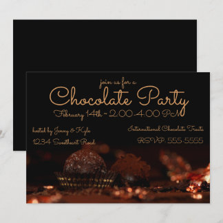 Invitación Fiesta de postre de chocolate