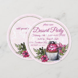 Invitación Fiesta de postre de tarta