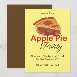 Invitación Fiesta de Postres de Tarta de Manzana
