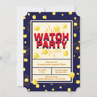 Invitación Fiesta de Premiere Watch - Palomitas de piñón para