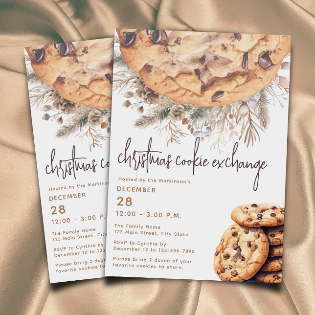 Invitación Fiesta de presupuesto simple con tema de Cookie Ex (Subido por el creador)