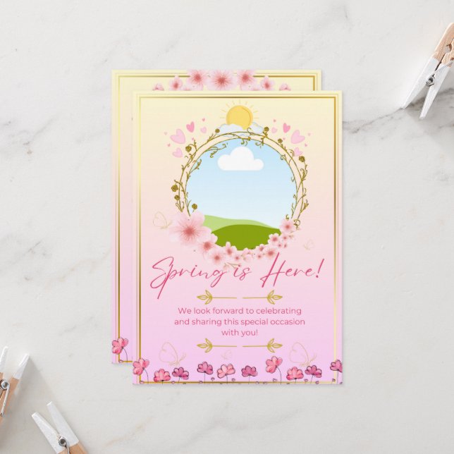 Invitación Fiesta de Primavera (Anverso/Reverso In Situ)