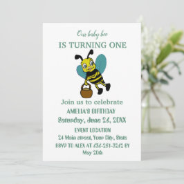 Invitación Fiesta de primer año de nacimiento personalizado d