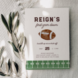 Invitación Fiesta de primer año y primer cumpleaños del fútbo