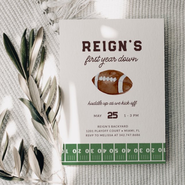 Invitación Fiesta de primer año y primer cumpleaños del fútbo (Subido por el creador)