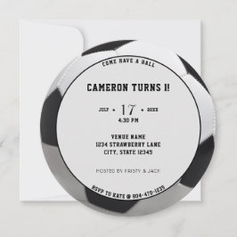 Invitación Fiesta de primer cumpleaños de Football Soccer Spo