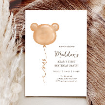 Fiesta de primer cumpleaños de Teddy Bear Balloon 