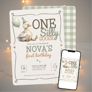 Invitación Fiesta de primer cumpleaños personalizado de One S