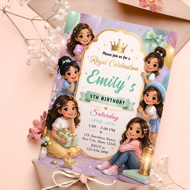 Invitación Fiesta de Princesa de Lujo (Subido por el creador)