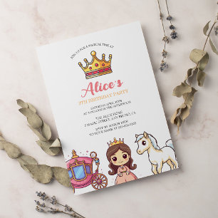 Invitación Fiesta de Princesas de Cuento de Hadas