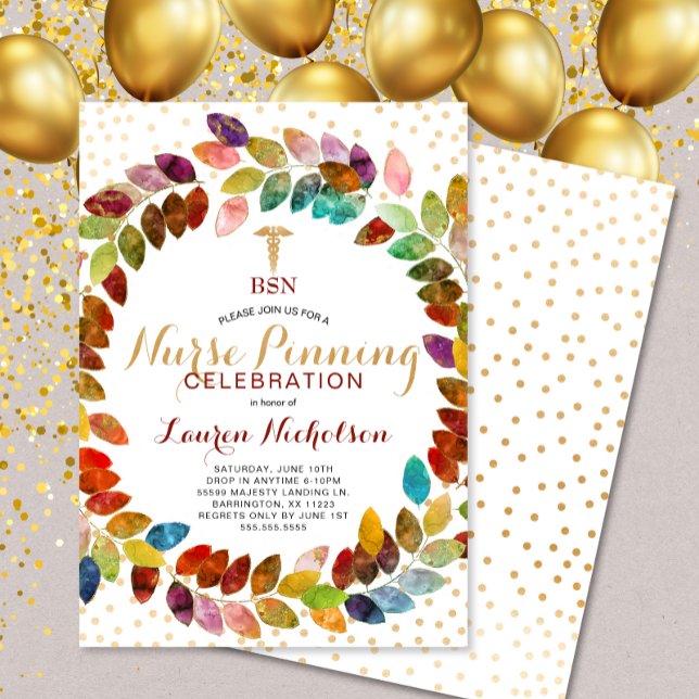 Invitación Fiesta de puntería de enfermeras acuáticas de oro (Subido por el creador)