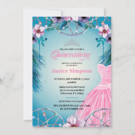 Invitación Fiesta de Quinceañera Española Capchador de Sueño