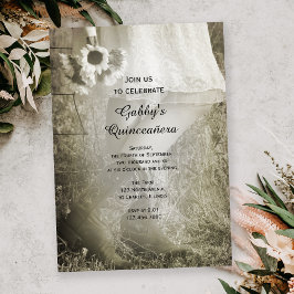 Invitación Fiesta de Quinceañera y Sunflowers Country