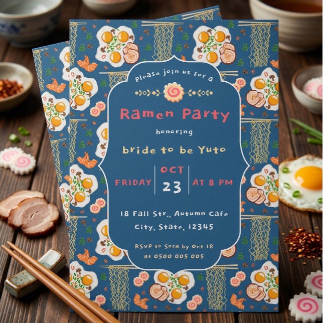 Invitación Fiesta de Ramen para Amantes de la Comida Japonesa (Subido por el creador)