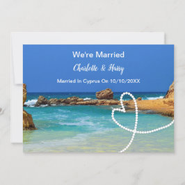 Invitación Fiesta De Recepción De Boda Casada En Chipre