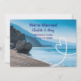 Invitación Fiesta De Recepción De Boda Casada En Creta