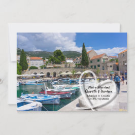 Invitación Fiesta De Recepción De Boda Casada En Croacia