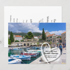 Invitación Fiesta De Recepción De Boda Casada En Croacia