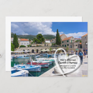 Invitación Fiesta De Recepción De Boda Casada En Croacia