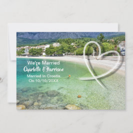 Invitación Fiesta De Recepción De Boda Casada En Croacia