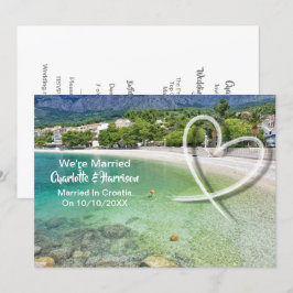 Invitación Fiesta De Recepción De Boda Casada En Croacia