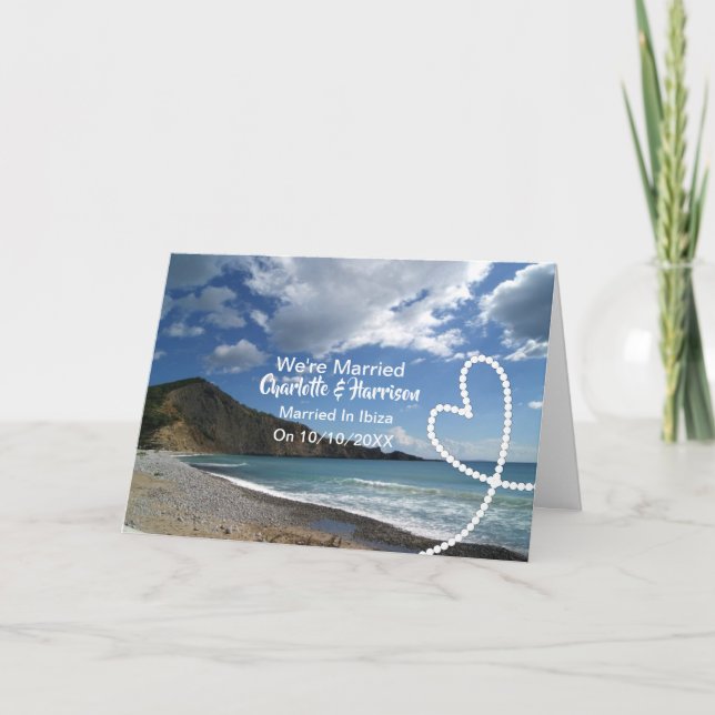 Invitación Fiesta De Recepción De Boda Casada En Ibiza (Anverso)