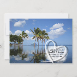 Invitación Fiesta De Recepción De Boda Casada En Mauricio