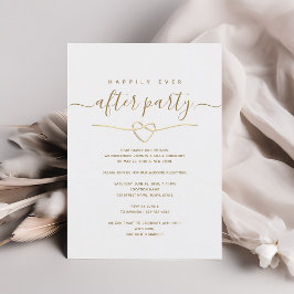 Invitación Fiesta de recepción de boda Felices para siempre