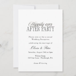 Invitación Fiesta de Recepción de Boda Felices para Siempre