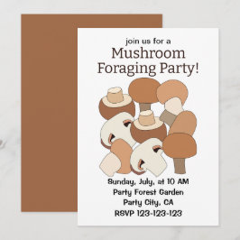 Invitación Fiesta de recolección de hongos comestibles