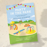 Invitación Fiesta de recreo en el cumpleaños de Park Kids<br><div class="desc">Disfrute de la alegría del verano con nuestras deliciosas invitaciones de cumpleaños para los niños al aire libre. Diseñadas con encantadores detalles de una escena de parque que incluye columpios, areniscos, tobogán, vigas marinas y todo lo que se pueda hacer, estas invitaciones generan un aire de emoción y anticipación. El...</div>