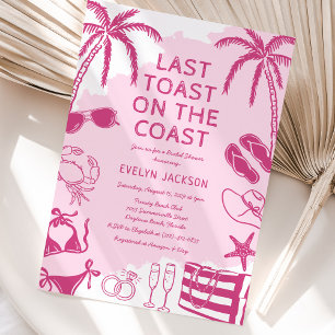 Invitación Fiesta de Regalos de Boda de Doodle de la Playa Co